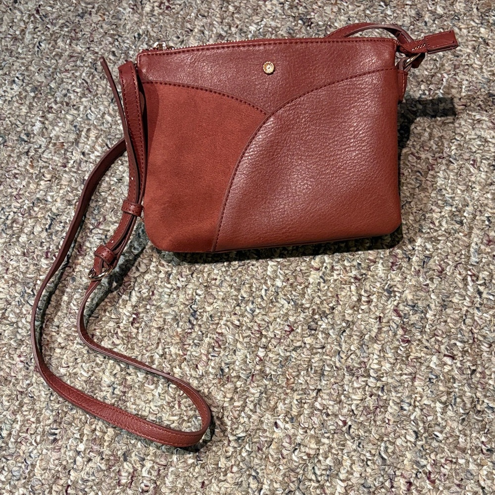 Elegant Brown Leather Crossbody Bag